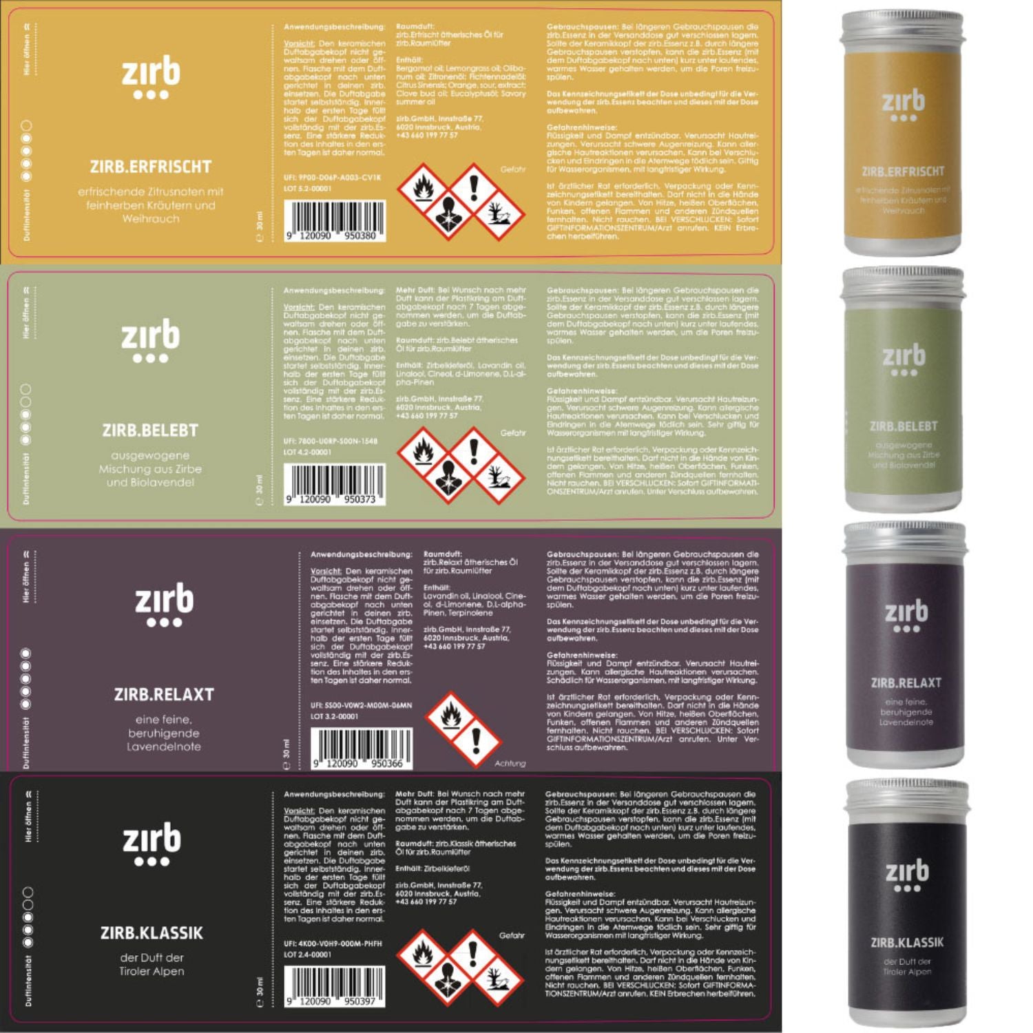 Nachfüllung Essenz Öl | 30 ml | verschiedene Duftnoten | für Raumlüfter