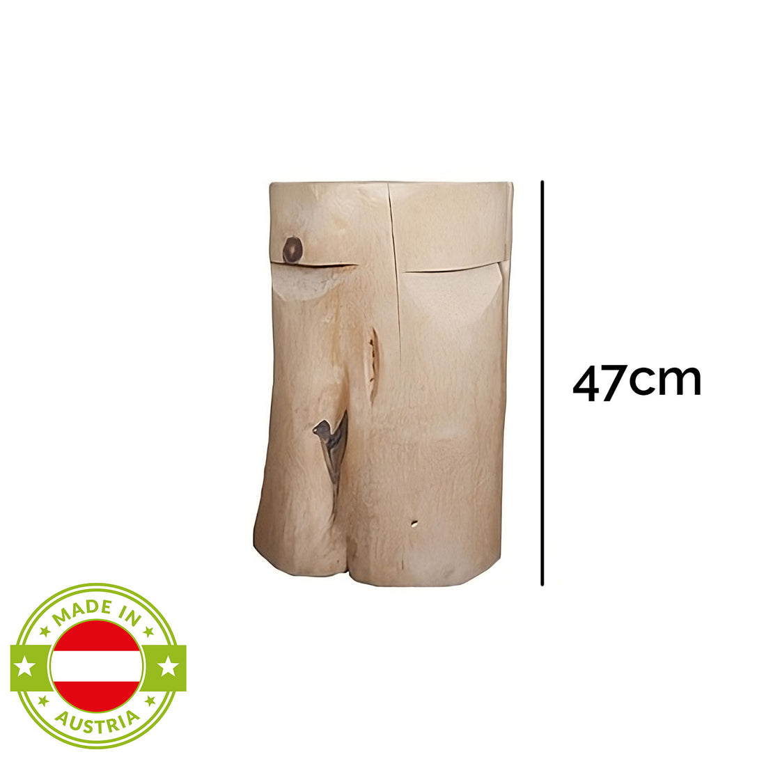 Massiver Hocker / Couchtisch aus Fichtenholz / 47x35 cm - &