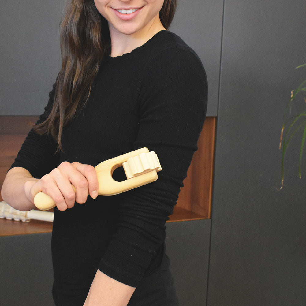 Faszienrolle aus Zirbenholz &