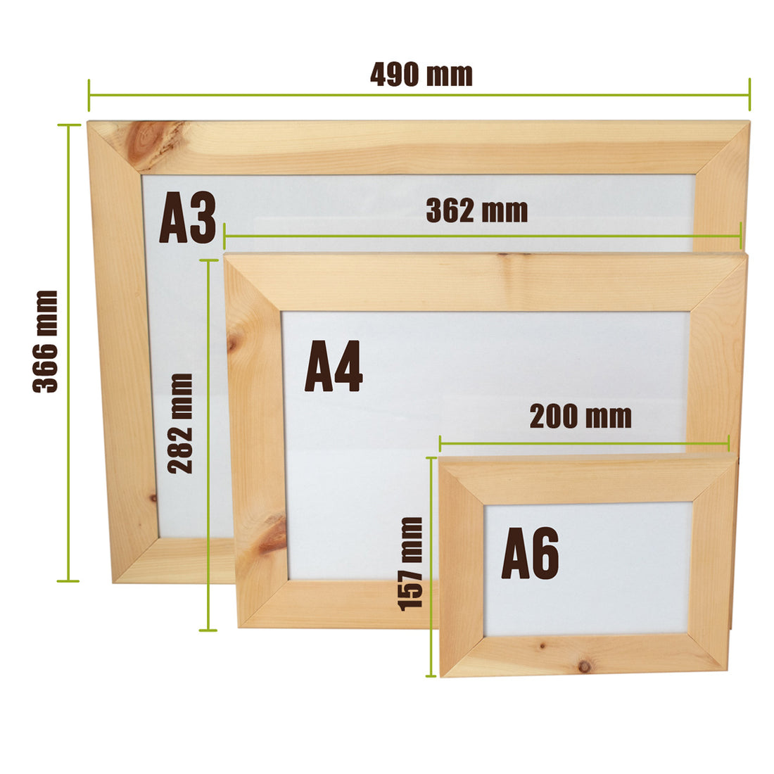 Bilderrahmen aus Zirbenholz | in verschiedenen Größen | 100 % Handarbeit aus Österreich