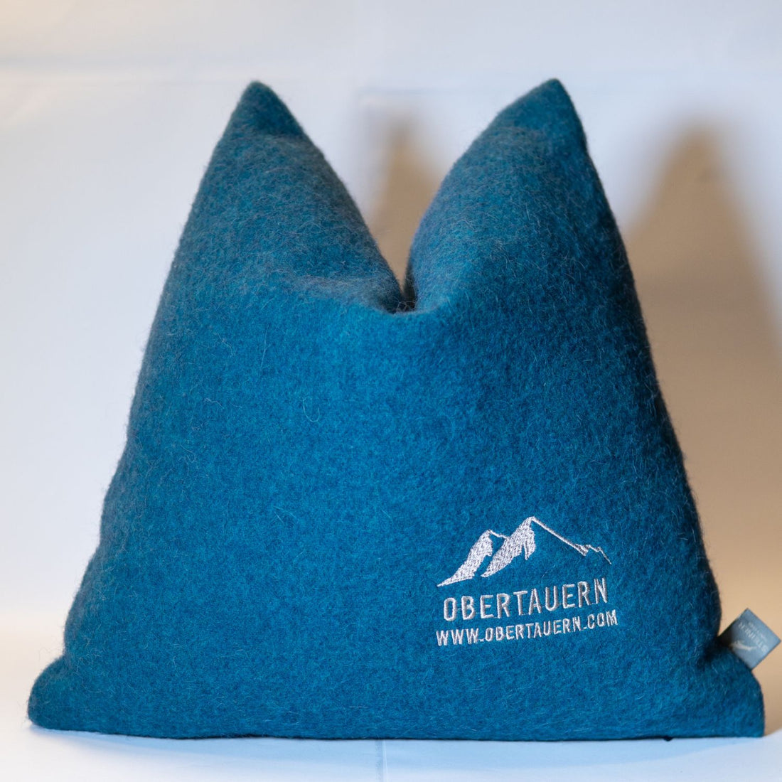 Obertauern Wollkissen | 40 x 40 cm | 50% Merinowolle / 50% Alpaca | Blau