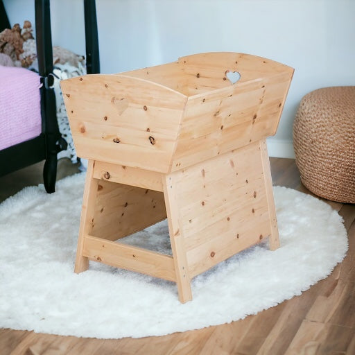 Mitwachsende Babywiege flexibel erweiterbar - aus Zirbenholz &
