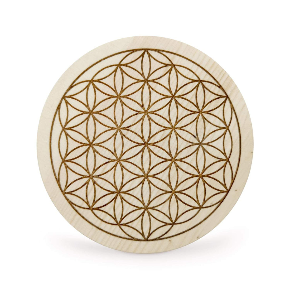 Untersetzer ZirbenBlume | für Wasserkaraffe | Ø 110 mm | Zirbenholz