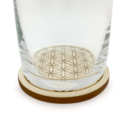 Untersetzer ZirbenBlume | für Wasserkaraffe | Ø 110 mm | Zirbenholz