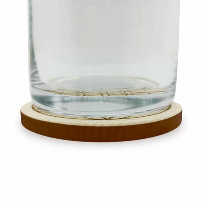 Untersetzer ZirbenBlume | für Wasserkaraffe | Ø 110 mm | Zirbenholz