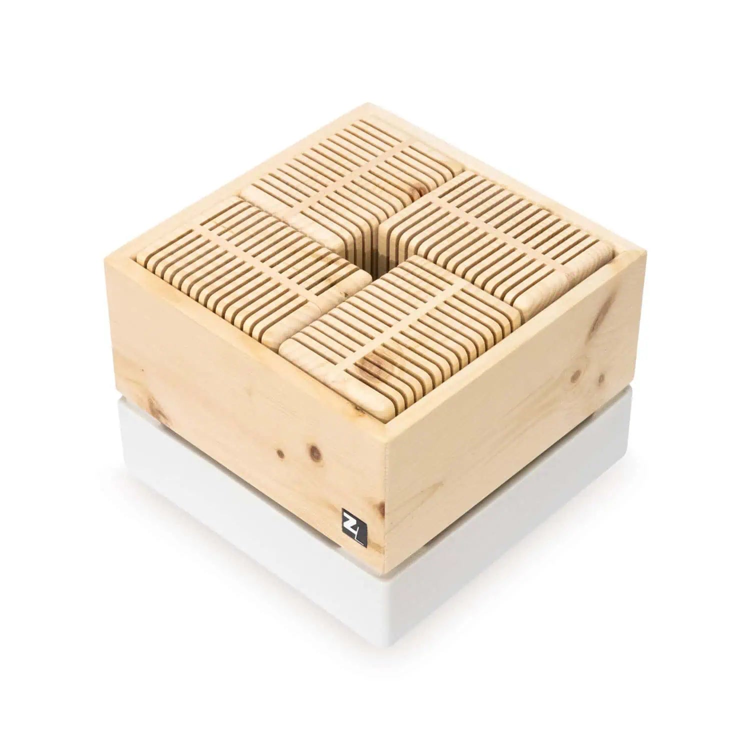 ZirbenLüfter CUBE II für 40 m² | Verdunstungsbehälter Keramik 1,5 l | elektr. Antrieb |  LED Beleuchtung