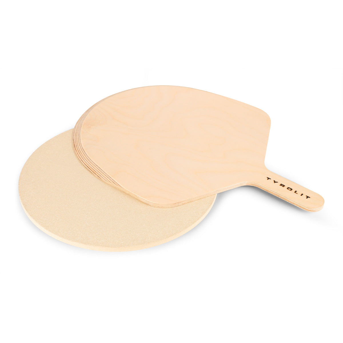 3-teilig Set - Pizzastein aus hochwertigem Cordierit mit Pizzaheber &amp; Grillhandschuh