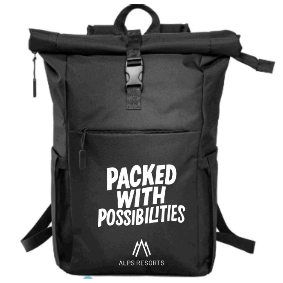 ALPS RESORTS Roll-up Rucksack | 55 x 28 x 12 cm | flexibler Rollverschluß | aus recyceltem PET