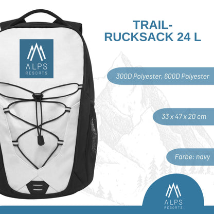 ALPS RESORTS Trail-Rucksack  | 47 x 33 x 20 cm | Volumen ca. 24 l | Fronttasche mit Organizer | Polyester