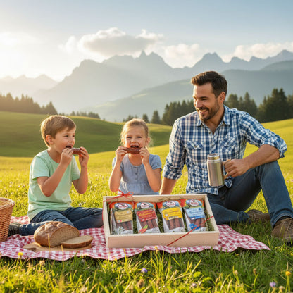 Wurzerlkiste | 4 verschiedene Würste | 400 g | in der Holzkiste | Made in Austria