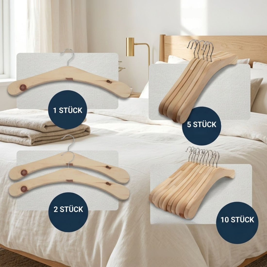 Kleiderbügel aus Zirbe | in variabler Stückzahl | Echtes Handwerk