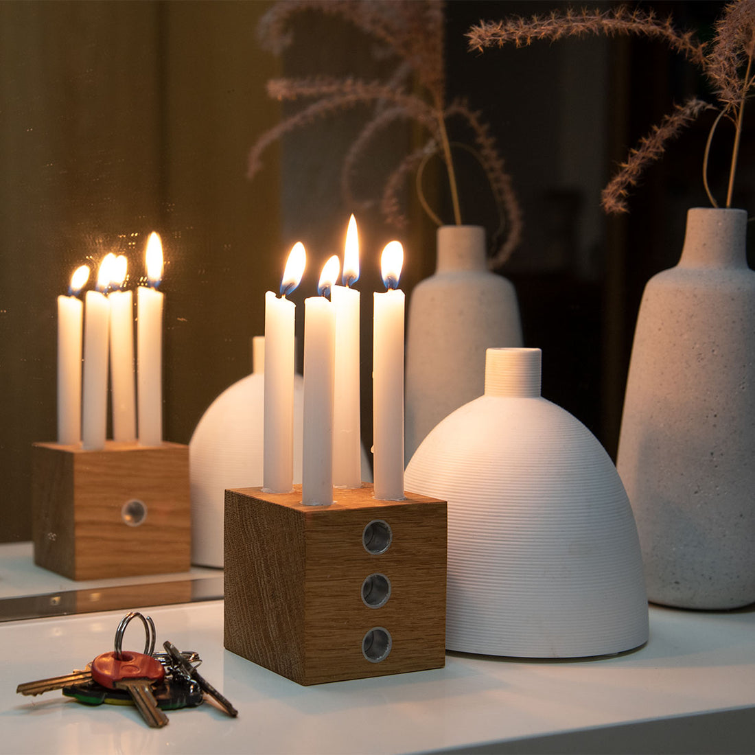 Kerzenwürfel ‘Advent und mehr’ | verschiedenen Größen und Ausführungen | inkl. Kerzen