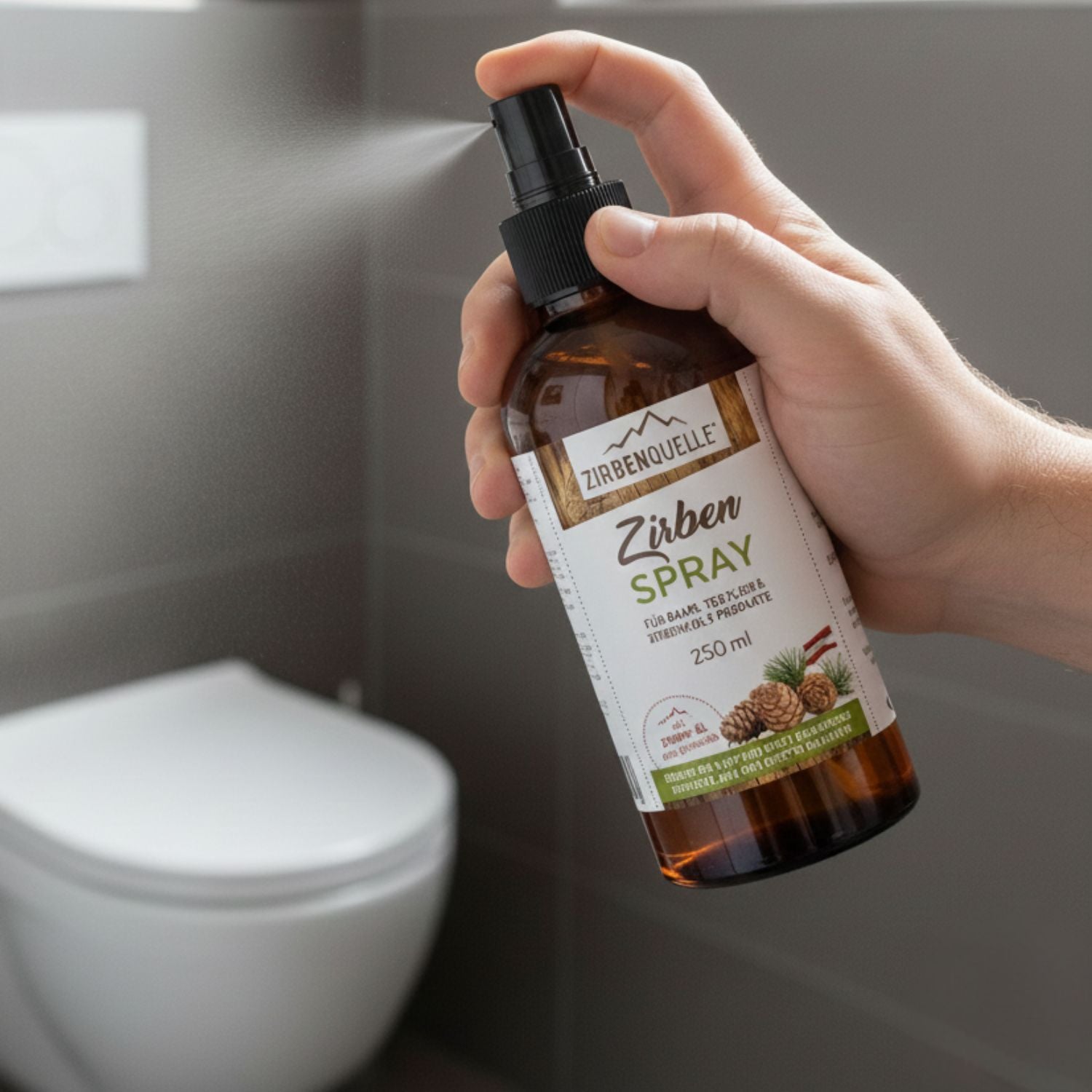 Zirben-Spray  mit rein ätherischem Zirbenöl | 250ml | für Körper und Geist | Made in Austria