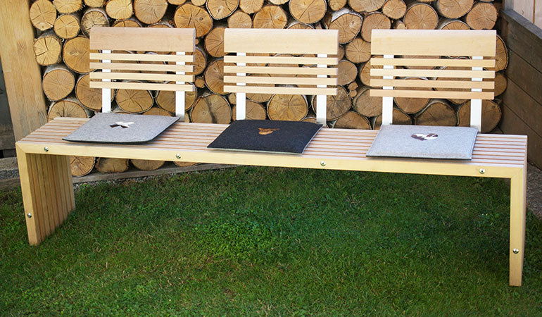 Stylisches Sitzkissen aus Filz mit Motiv ‘Cozy’