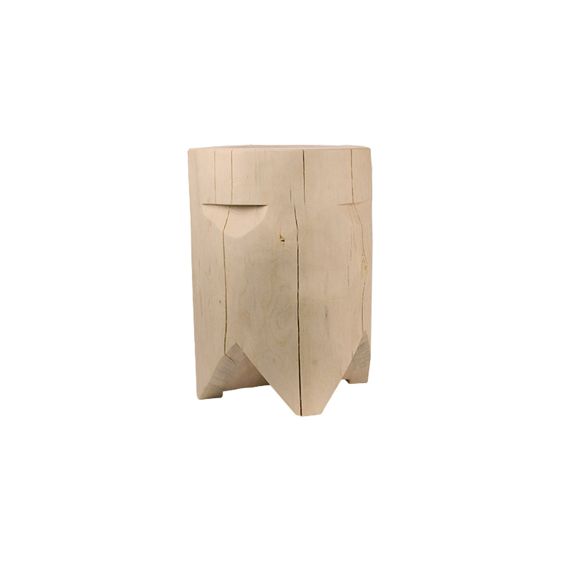 Designer Couchtisch / Hocker aus massivem Fichtenholz / 47x35 cm - &