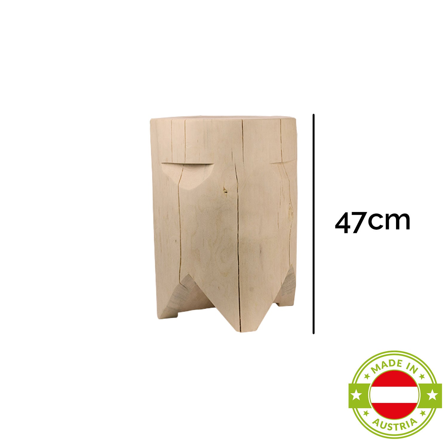 Designer Couchtisch / Hocker aus massivem Fichtenholz / 47x35 cm - &
