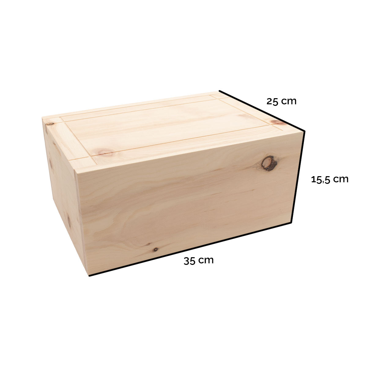 Brotdose aus Zirbenholz 35x25x15,8 cm