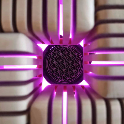 ZirbenLüfter CUBE II für 40 m² | Verdunstungsbehälter Keramik 1,5 l | elektr. Antrieb |  LED Beleuchtung