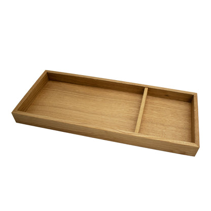 Porzellanschalen Set mit Tableau aus Eiche in verschiedenen Farbtönen für den Tisch | 3 x Gefäße, 2 x Löffel, 1 x Tuch und 1 x Tableau