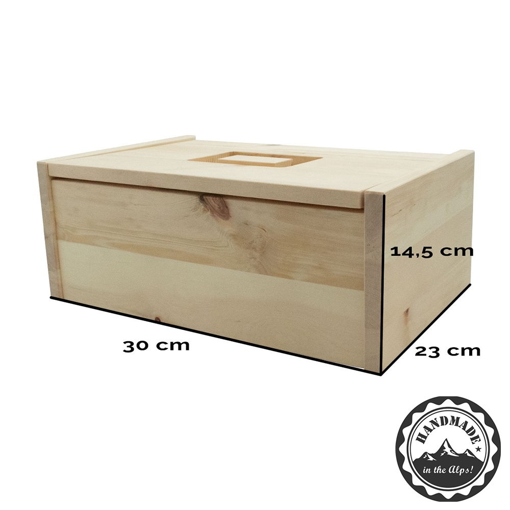 Brotkasten | massives Zirbenholz | abnehmbarer Deckel | in verschiedenen Größen | Made in Austria