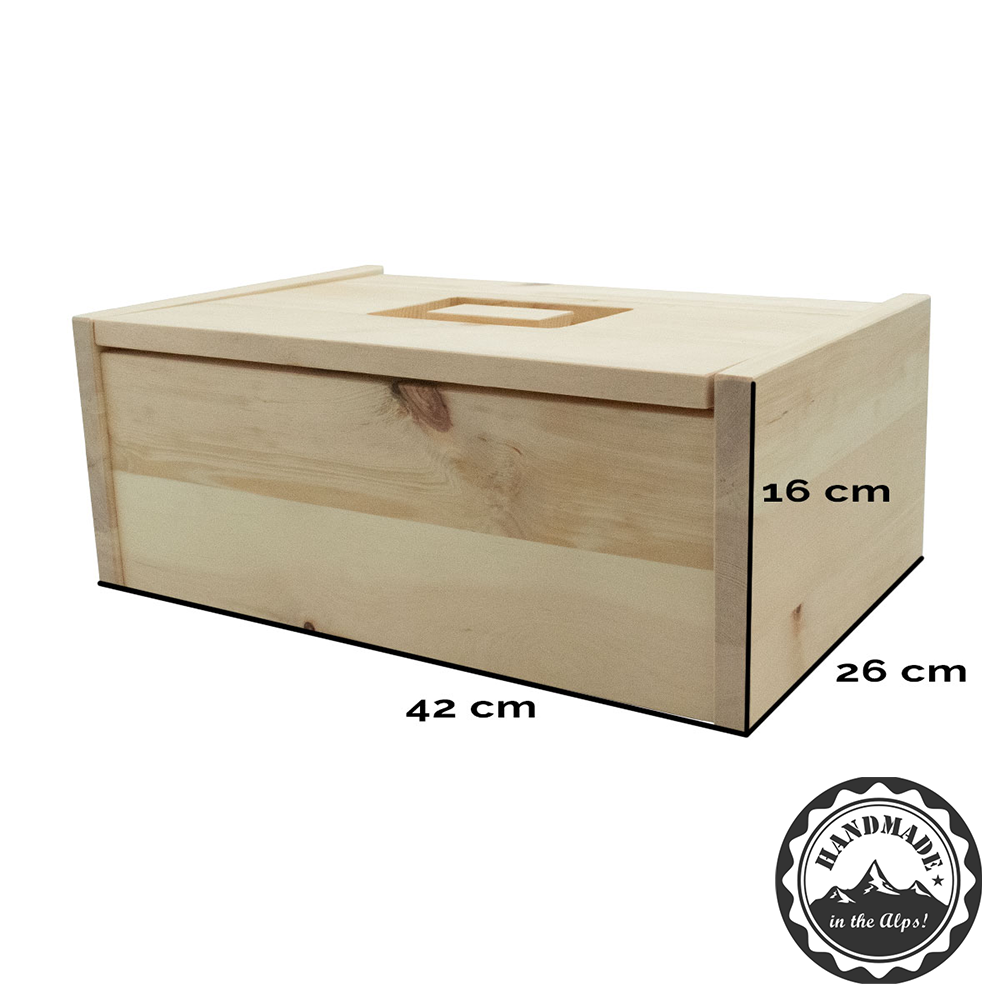 Brotkasten | massives Zirbenholz | abnehmbarer Deckel | in verschiedenen Größen | Made in Austria