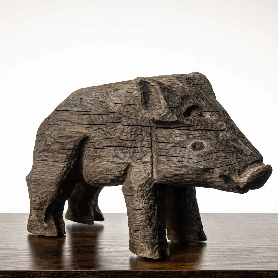 Ferkel aus Fichtenholz | wettergegerbt | H 27,5 x B 15 cm | Made in Austria