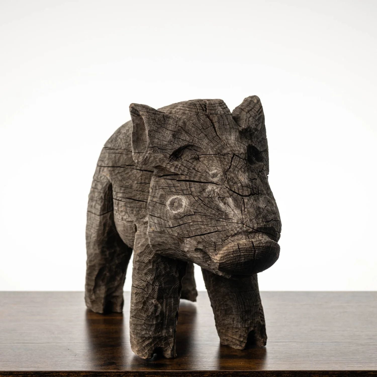 Ferkel aus Fichtenholz | wettergegerbt | H 27,5 x B 15 cm | Made in Austria
