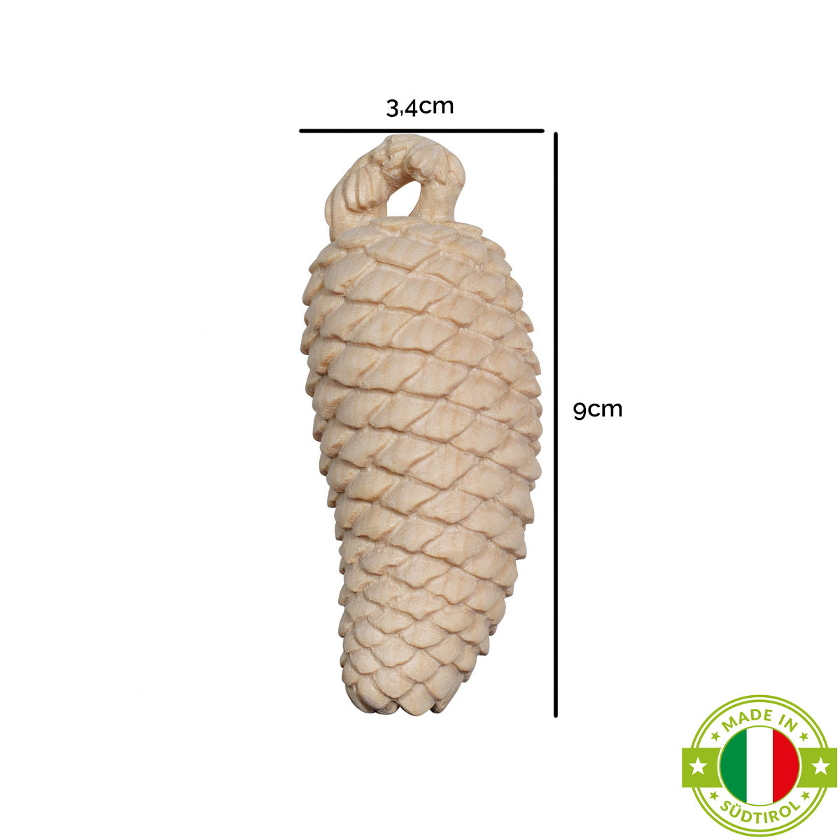 Fichtenzapfen - Massivholz Zirbe - in verschiedenen Größen - Made in Südtirol