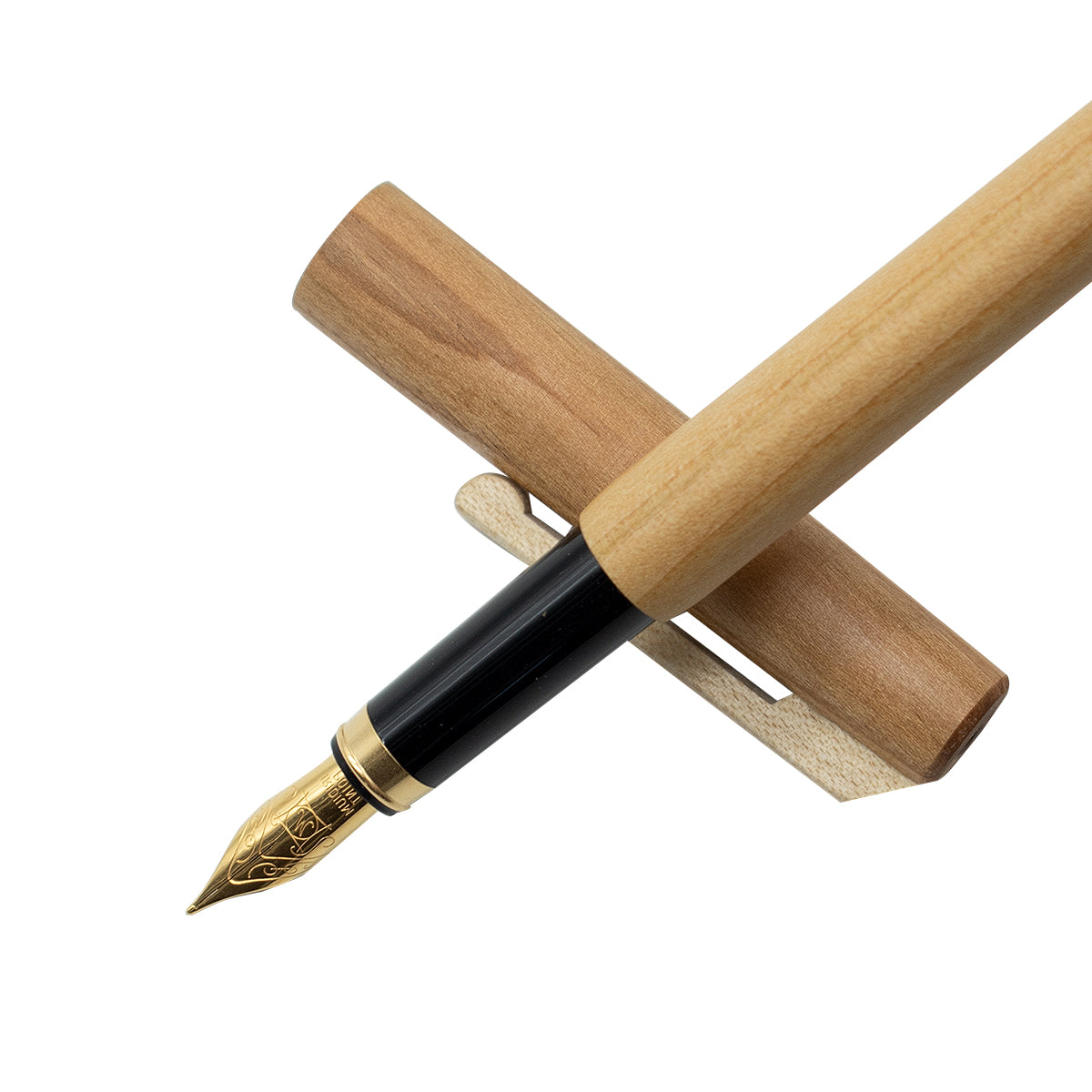 Füller Holz | mit Tintenkonverter | Federstärke M 0,9 mm | Birne, Kirsche oder Ahorn | nachhaltige Handarbeit aus Deutschland