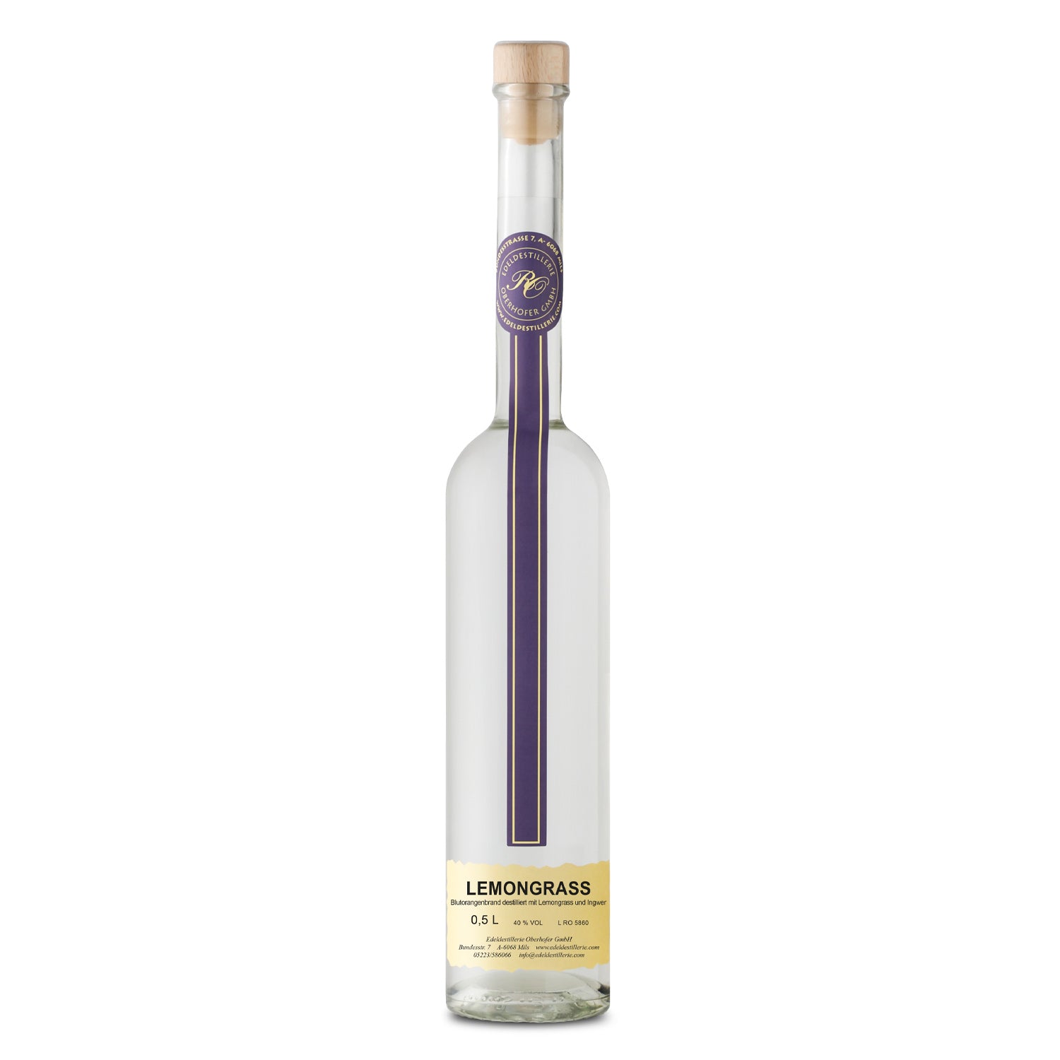 Oberhofer Lemongrass 0,5 lt  40% vol. alc.