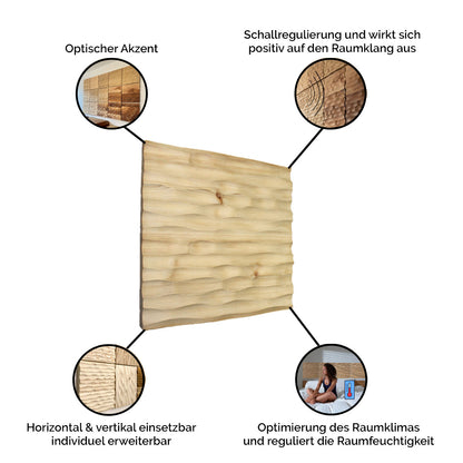 Edles  Wandpaneel aus Zirbe  &