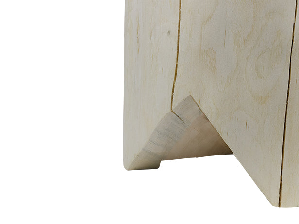 Designer Couchtisch / Hocker aus massivem Fichtenholz / 47x35 cm - &