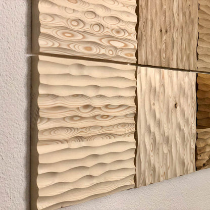Edles Wandpaneel aus Apfelbaumholz &