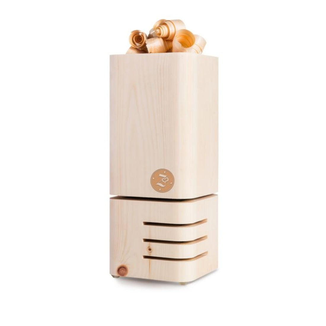 ZirbenRaumlüfter inkl. 10ml ZirbenÖl | L 14 x B 14 x H 34 cm | Made in Austria