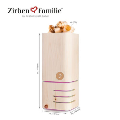 ZirbenRaumlüfter inkl. 10ml ZirbenÖl | 14x14x34 cm